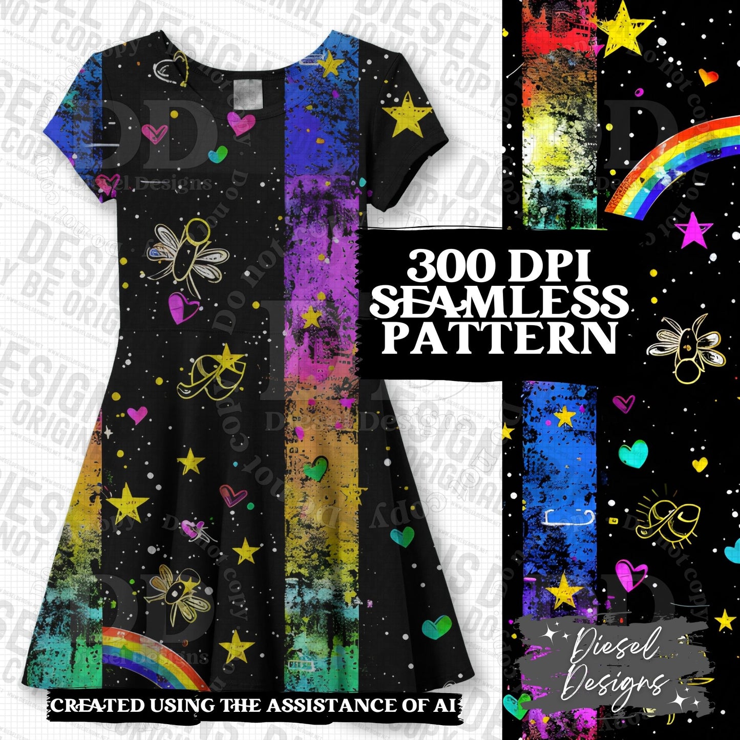 Pride Bees & Butterflies Seamless BUNDLE | 300 DPI | PNG | Seamless | Tumbler Wraps | Digital File Only