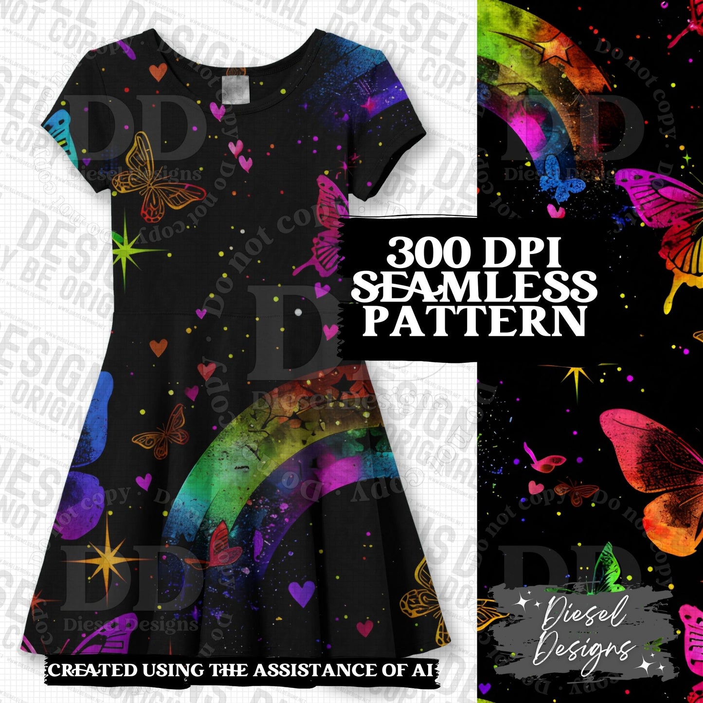 Pride Bees & Butterflies Seamless BUNDLE | 300 DPI | PNG | Seamless | Tumbler Wraps | Digital File Only