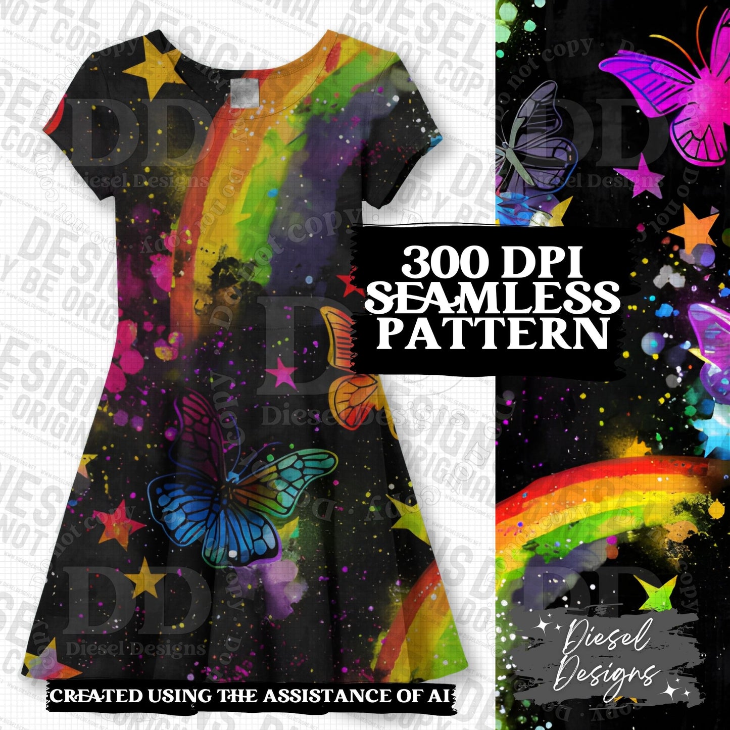 Pride Bees & Butterflies Seamless BUNDLE | 300 DPI | PNG | Seamless | Tumbler Wraps | Digital File Only