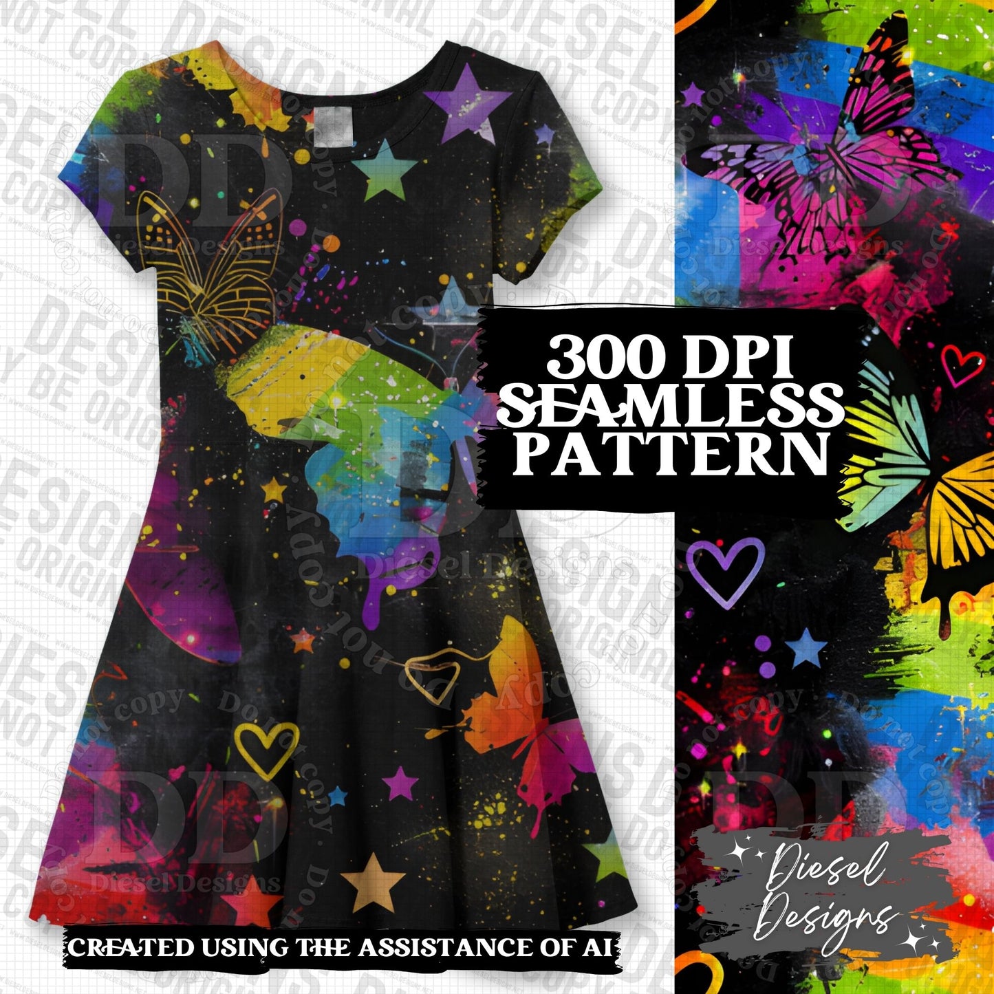 Pride Bees & Butterflies Seamless BUNDLE | 300 DPI | PNG | Seamless | Tumbler Wraps | Digital File Only