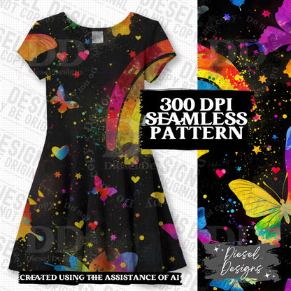 Pride Bees & Butterflies Seamless BUNDLE | 300 DPI | PNG | Seamless | Tumbler Wraps | Digital File Only