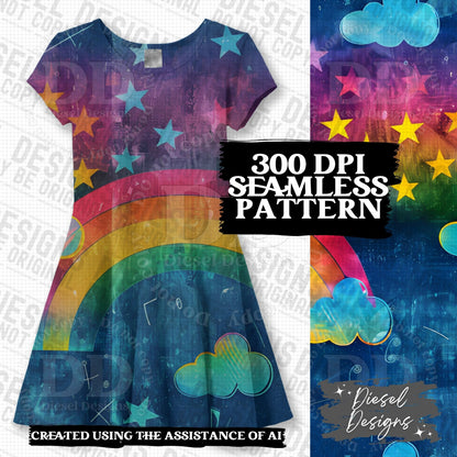 Pride Celestial Clouds Seamless BUNDLE | 300 DPI | PNG | Seamless | Tumbler Wraps | Digital File Only