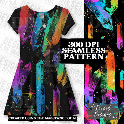 Pride Crystals Seamless BUNDLE | 300 DPI | PNG | Seamless | Tumbler Wraps | Digital File Only