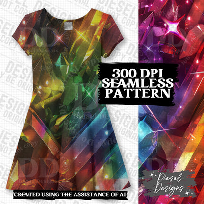 Pride Crystals Seamless BUNDLE | 300 DPI | PNG | Seamless | Tumbler Wraps | Digital File Only