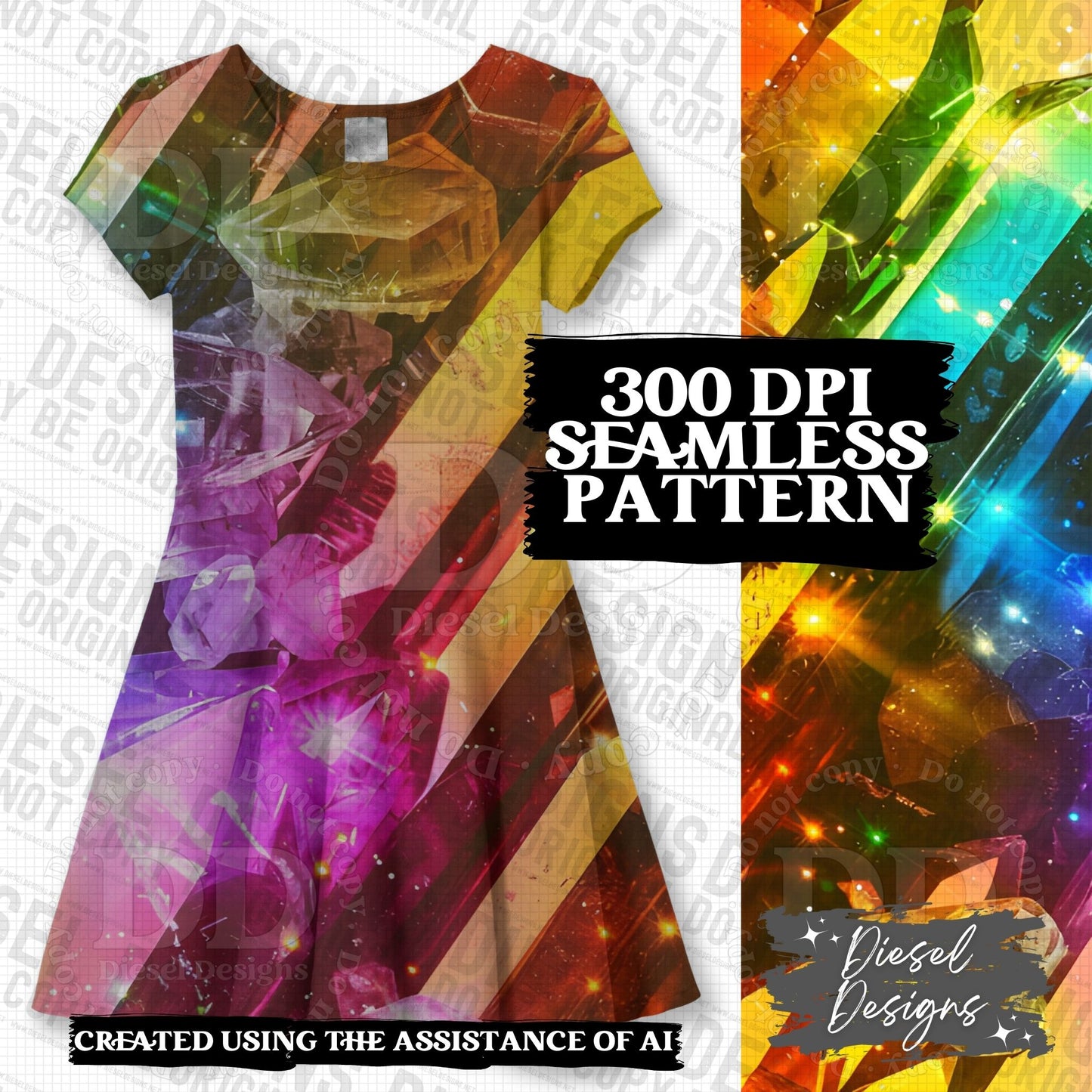 Pride Crystals Seamless BUNDLE | 300 DPI | PNG | Seamless | Tumbler Wraps | Digital File Only