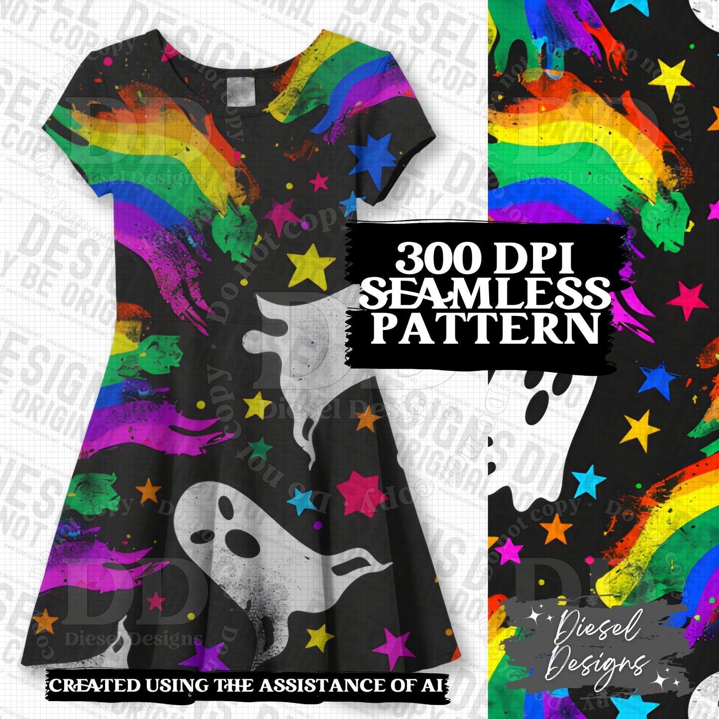 Pride Ghosts and Grim Reaper Seamless BUNDLE | 300 DPI | PNG | Seamless | Tumbler Wraps | Digital File Only