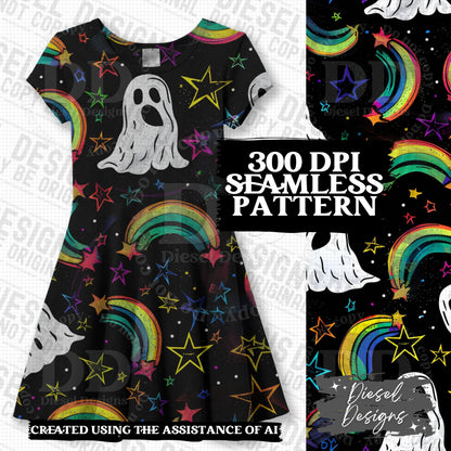 Pride Ghosts and Grim Reaper Seamless BUNDLE | 300 DPI | PNG | Seamless | Tumbler Wraps | Digital File Only