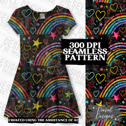 Pride Rainbows Seamless Bundle 1 | 300 DPI | PNG | Seamless | Tumbler Wraps | Digital File Only