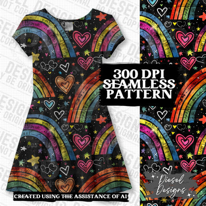 Pride Rainbows Seamless Bundle 1 | 300 DPI | PNG | Seamless | Tumbler Wraps | Digital File Only