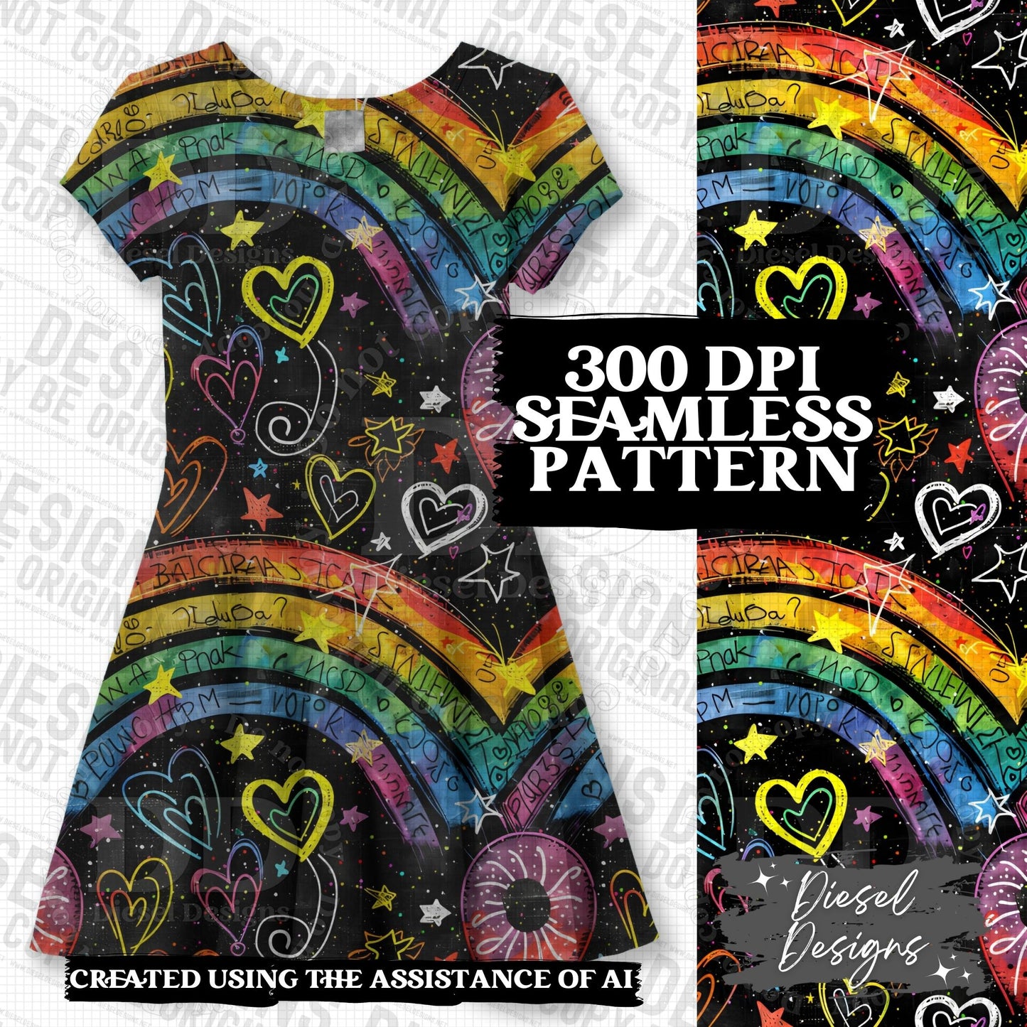 Pride Rainbows Seamless Bundle 1 | 300 DPI | PNG | Seamless | Tumbler Wraps | Digital File Only