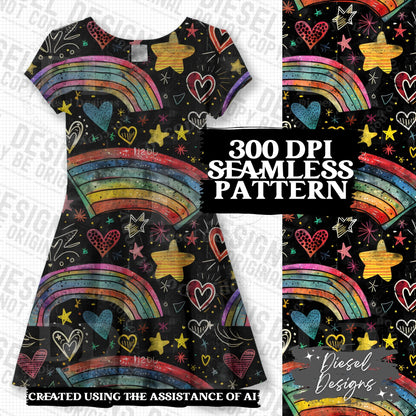 Pride Rainbows Seamless Bundle 1 | 300 DPI | PNG | Seamless | Tumbler Wraps | Digital File Only