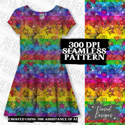 Pride Rainbows Seamless Bundle 1 | 300 DPI | PNG | Seamless | Tumbler Wraps | Digital File Only