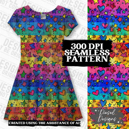 Pride Rainbows Seamless Bundle 1 | 300 DPI | PNG | Seamless | Tumbler Wraps | Digital File Only