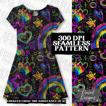 Pride Rainbows Seamless Bundle 1 | 300 DPI | PNG | Seamless | Tumbler Wraps | Digital File Only