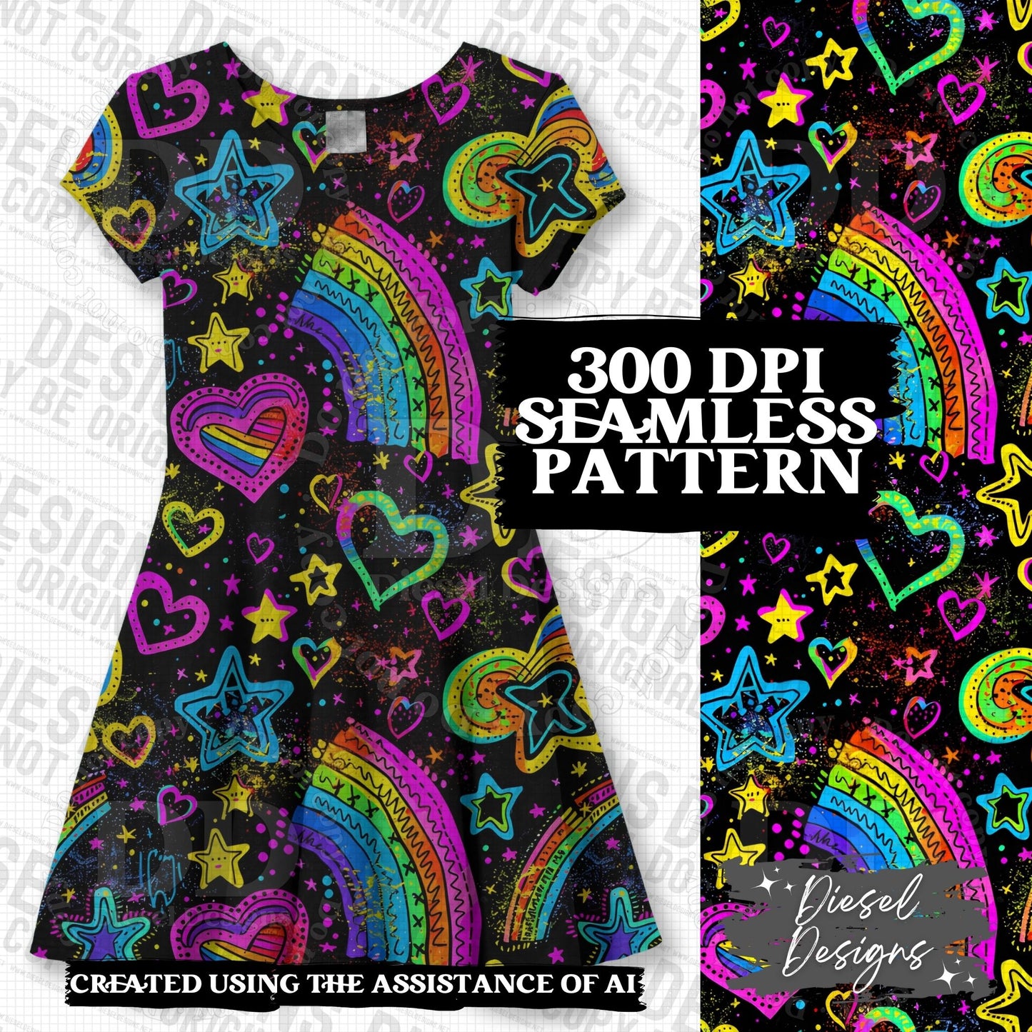 Pride Rainbows Seamless Bundle 1 | 300 DPI | PNG | Seamless | Tumbler Wraps | Digital File Only