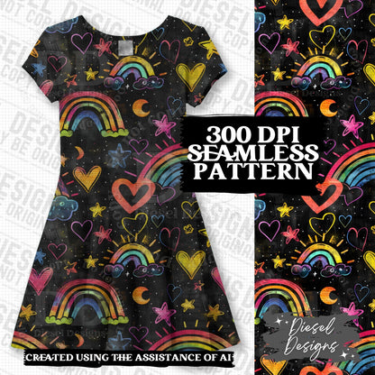 Pride Rainbows Seamless Bundle 1 | 300 DPI | PNG | Seamless | Tumbler Wraps | Digital File Only