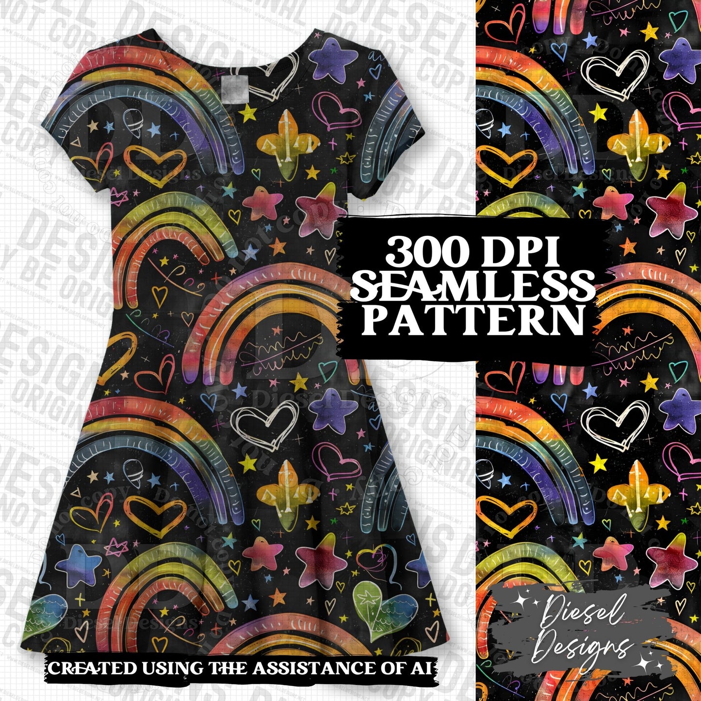 Pride Rainbows Seamless Bundle 2 | 300 DPI | PNG | Seamless | Tumbler Wraps | Digital File Only