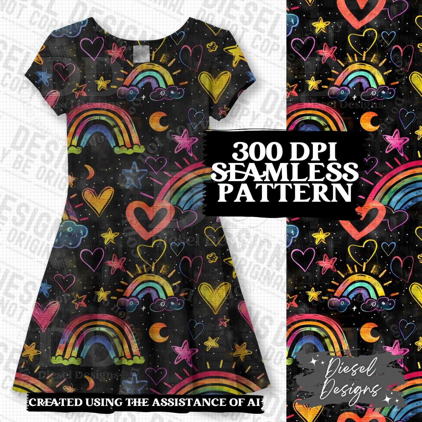 Pride Rainbows Seamless Bundle 2 | 300 DPI | PNG | Seamless | Tumbler Wraps | Digital File Only