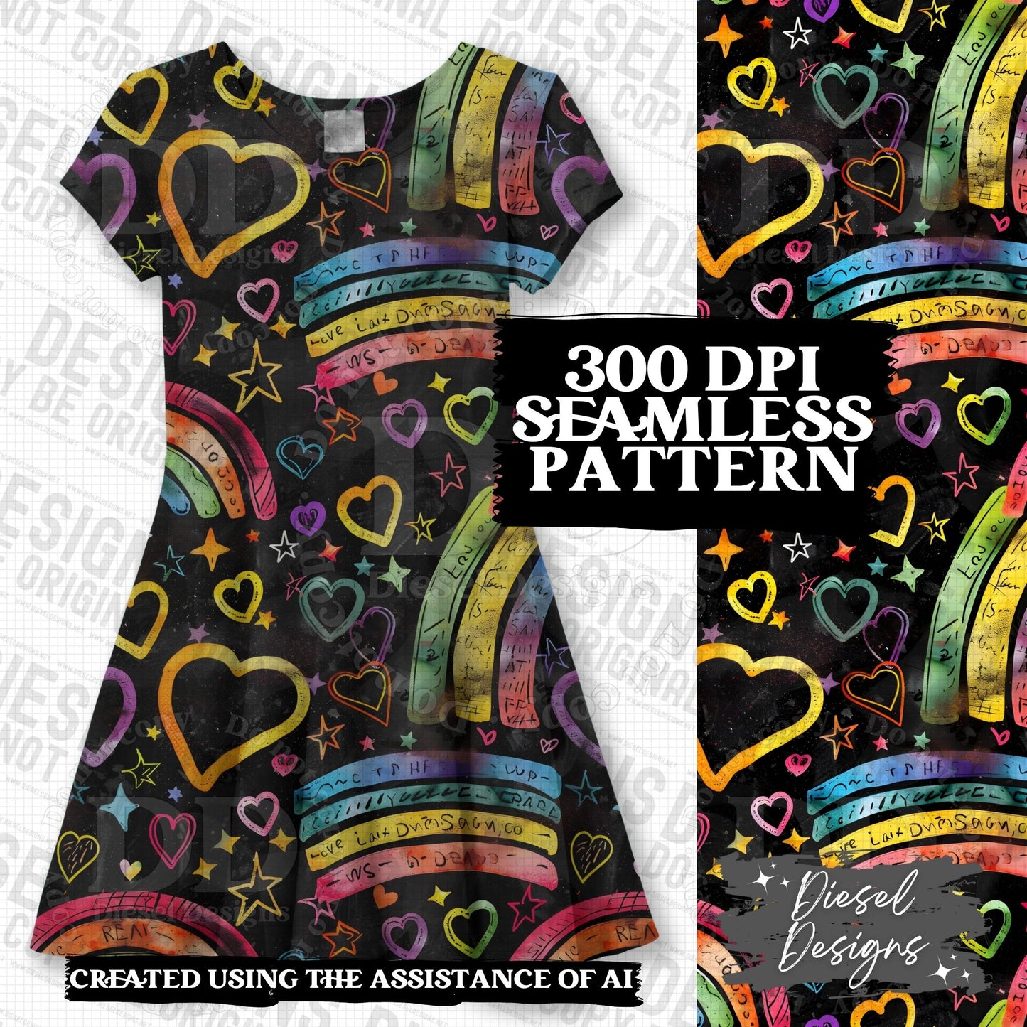 Pride Rainbows Seamless Bundle 1 | 300 DPI | PNG | Seamless | Tumbler Wraps | Digital File Only