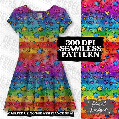 Pride Rainbows Seamless Bundle 1 | 300 DPI | PNG | Seamless | Tumbler Wraps | Digital File Only