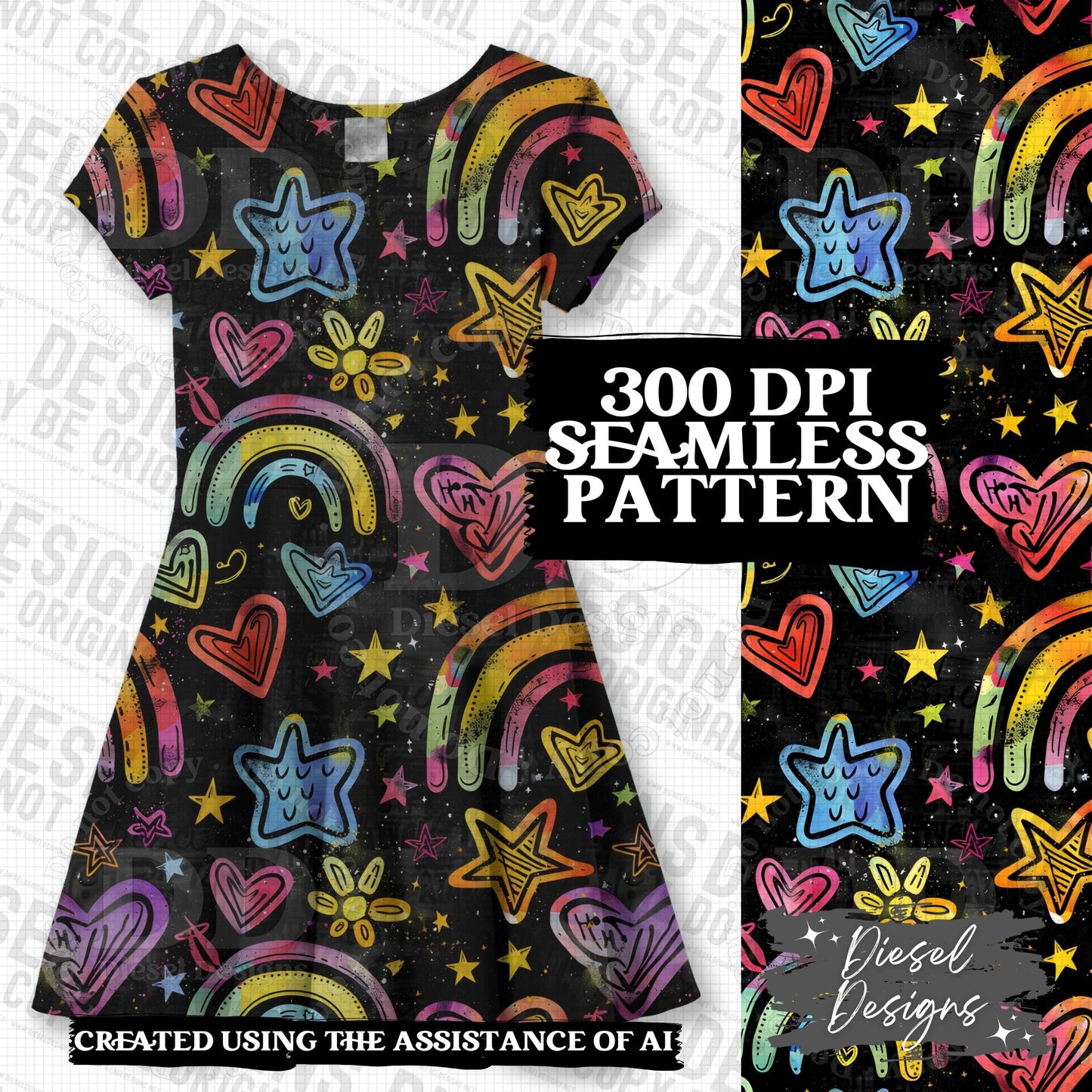 Pride Rainbows Seamless Bundle 2 | 300 DPI | PNG | Seamless | Tumbler Wraps | Digital File Only