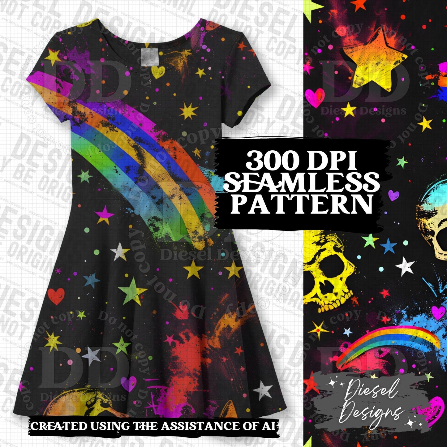 Pride Skulls Seamless Bundle | 300 DPI | PNG | Seamless | Tumbler Wraps | Digital File Only