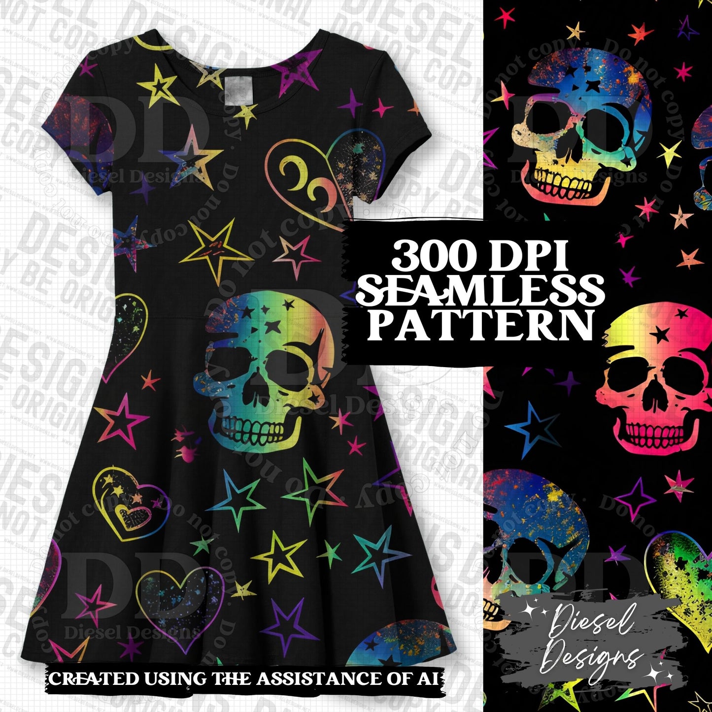 Pride Skulls Seamless Bundle | 300 DPI | PNG | Seamless | Tumbler Wraps | Digital File Only