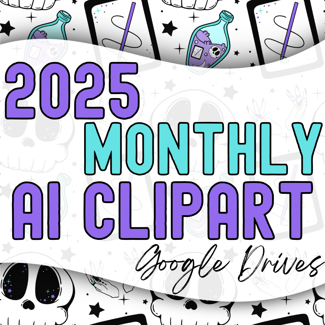 2025 Monthly Clipart Drive - AI Assisted | 300 DPI | Transparent PNG | Clipart | AI Assisted