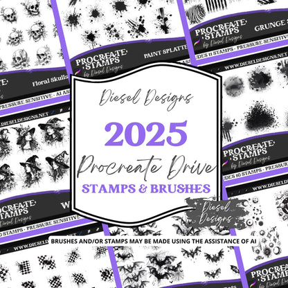 2025 Procreate Stamp & Brush Drive | Google Drive