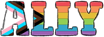 Pride Progressive Ally | 300 DPI | Transparent PNG