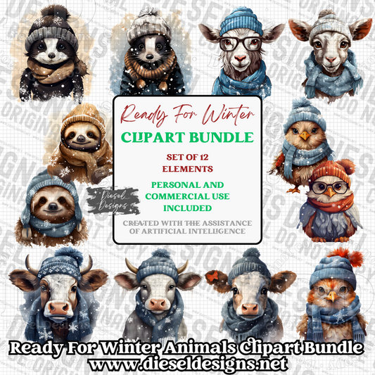 Ready For Winter Clipart & Elements | 300 DPI | Transparent PNG | Clipart & Elements |