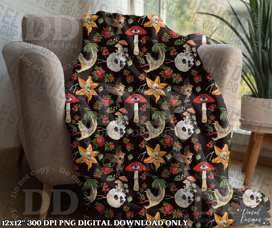 Welcome To My Garden Seamless Design V3 | 300 DPI | Seamless 12"x12" | 2 sizes Included |