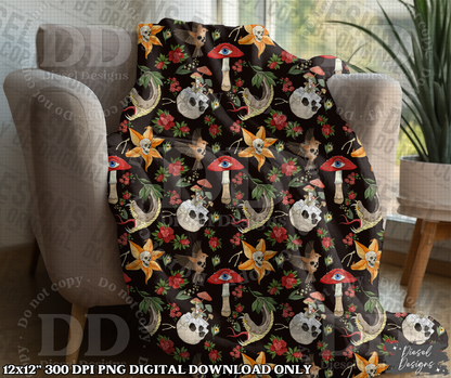 Welcome To My Garden Seamless Design V3 | 300 DPI | Seamless 12"x12" | 2 sizes Included |