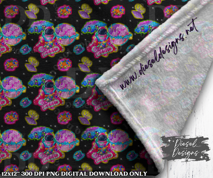 Inner Peace Space Seamless Designs | 300 DPI | Seamless 12"x12" | Includes 2 Sizes