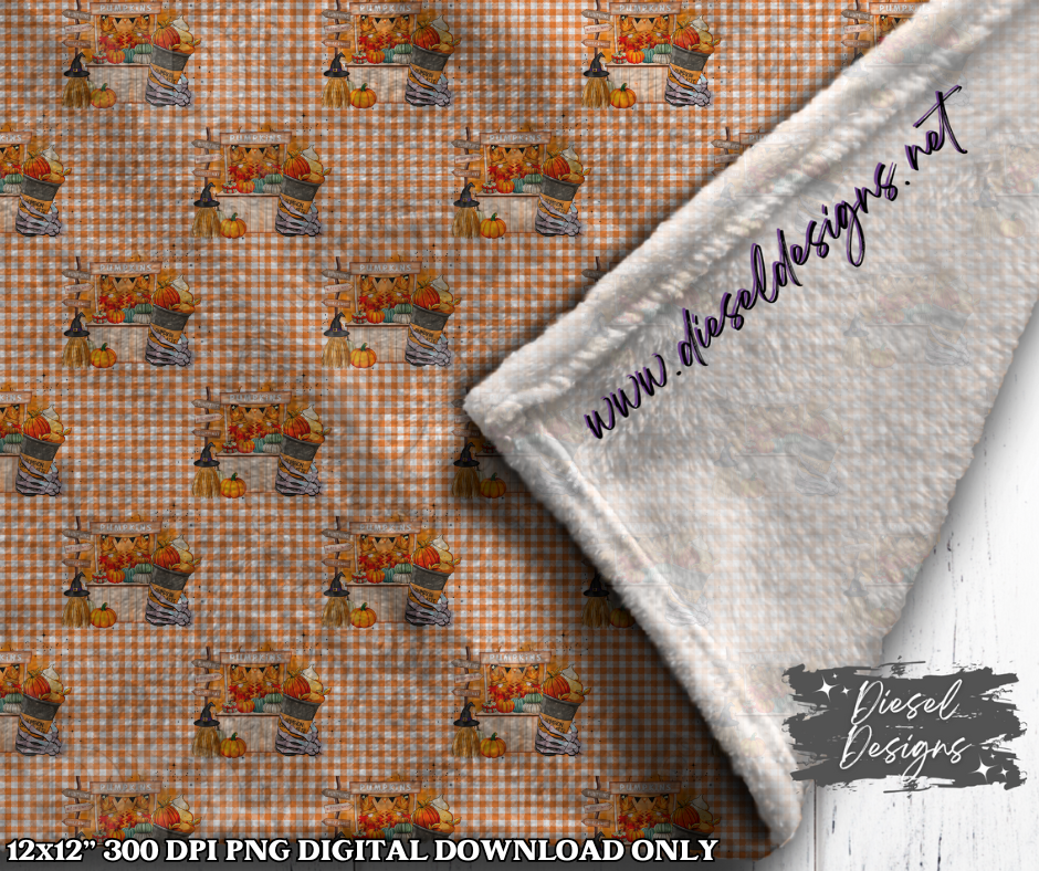 Fall Checkered Seamless Designs| 300 DPI | Seamless 12"x12" | Includes 2 Sizes