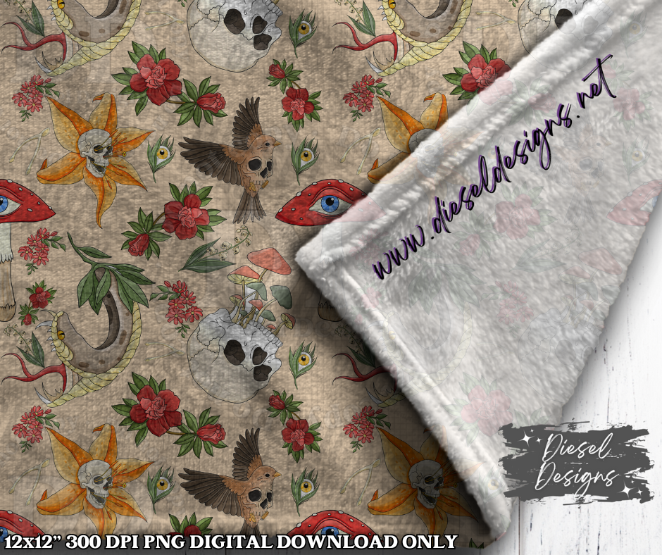 Welcome To My Garden Seamless Design V2 | 300 DPI | Seamless 12"x12" | 2 sizes Included