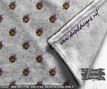 White & Purple Fall Seamless Designs | 300 DPI | Seamless 12"x12" | 2 sizes Included