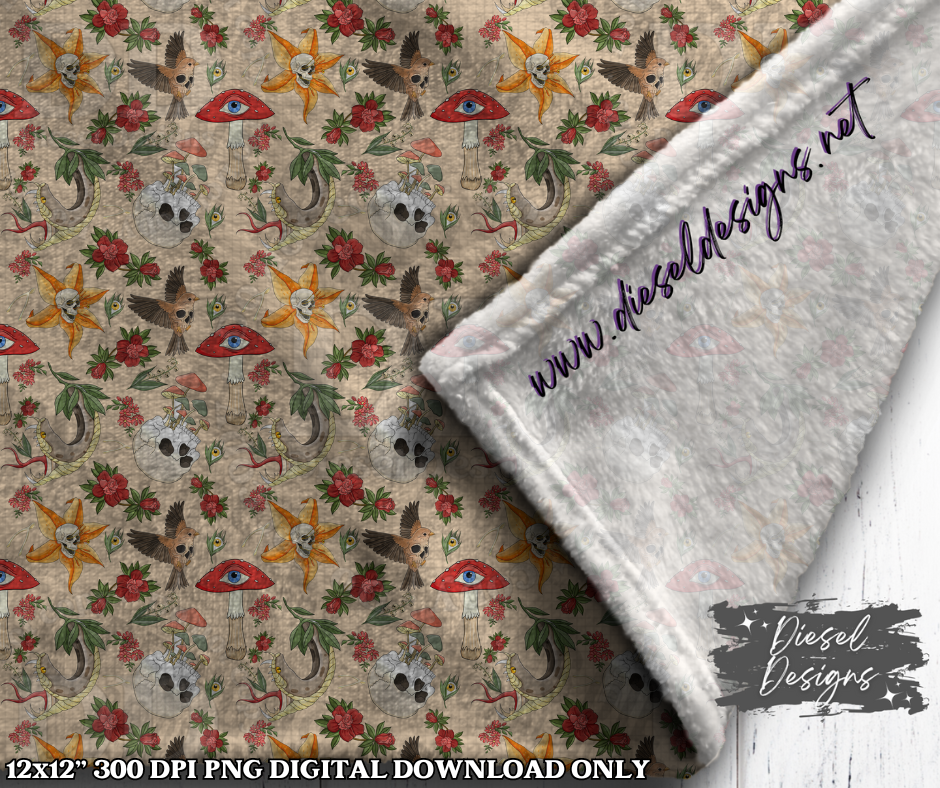 Welcome To My Garden Seamless Design V2 | 300 DPI | Seamless 12"x12" | 2 sizes Included