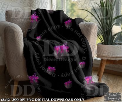 Cauldron Seamless Designs  | 300 DPI | Seamless 12"x12" | 2 sizes Included