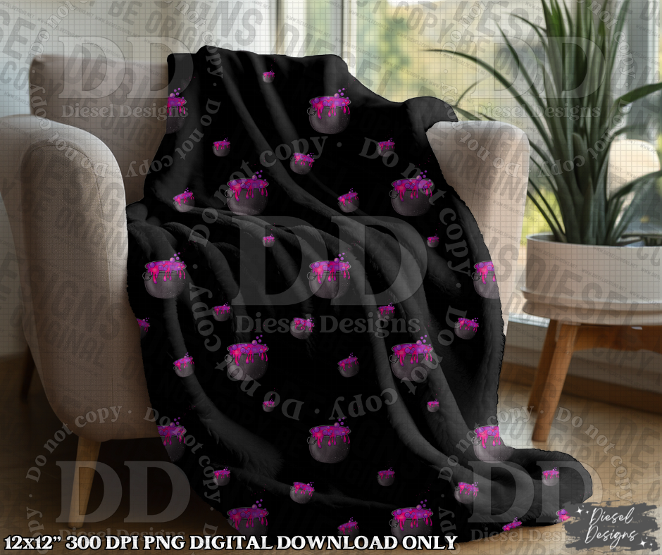 Cauldron Seamless Designs  | 300 DPI | Seamless 12"x12" | 2 sizes Included