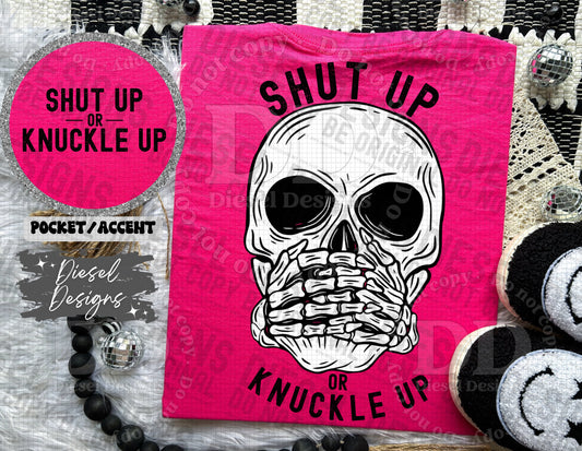 Shut Up Or Knuckle Up Pocket Set | PNG | Pocket Set | 300 DPI | Transparent PNG | Digital File Only