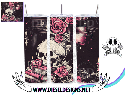 Skellie Books Tumbler Wrap | 20oz. Tumbler Wrap | 300 DPI | Digital File Only