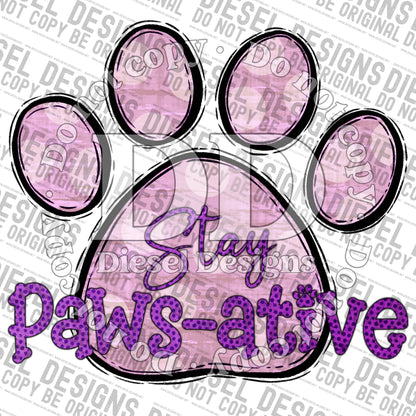 Pawsitive | 300 DPI | Transparent PNG