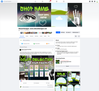 Surreal Facebook Group | Facebook Group Kits | Editable graphics included |
