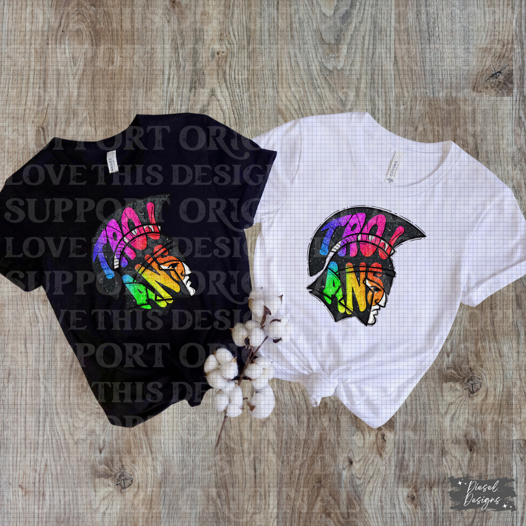 School Mascot Rainbow Glitter Drive  | 300 DPI | Transparent PNG | Google Drive