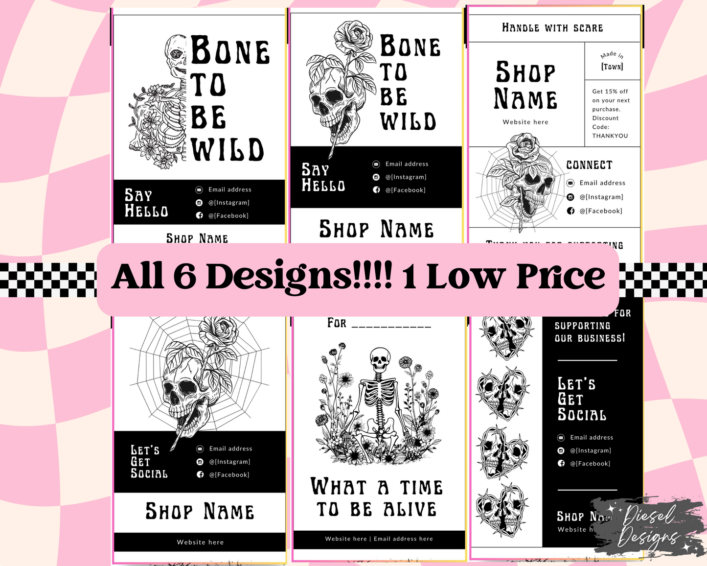 Thermal Bundle 1 includes 6 Thermal Designs (4x6) Bundle | Thermal Label | Edit in Canva | 4" x 6" | Bundles | Package Label