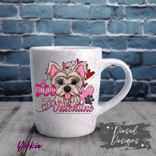 Valentine Dog - Yorkie | 300 DPI | Transparent PNG | Digital File Only