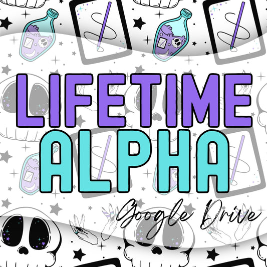 Lifetime Alpha Drive | 300 DPI | Transparent PNG | Alpha Sets | Google Drive | Digital File Only