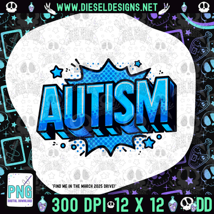 Autism Comic 2 PNG  | 300 DPI | Transparent PNG | Digital File Only