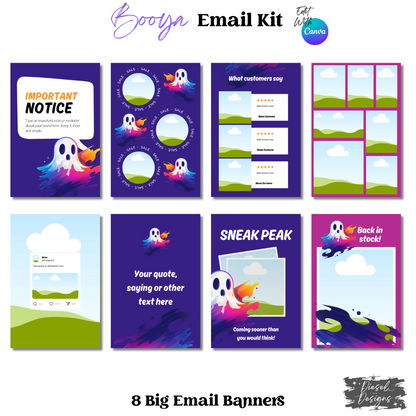 Booya Email Kit | Email Templates | Email Marketing Templates Pack | Edit in Canva